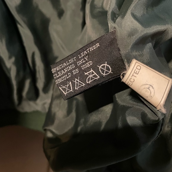 PELLE Green Suede Bomber Jacket XL - Picture 6 of 6